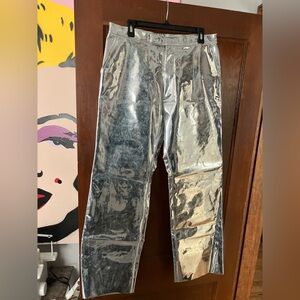 Gucci Silver Metallic Pants